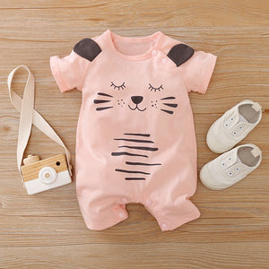 Cute Pink Animal Summer Romper 1 - Minitaq baby kids clothes dress