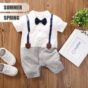 American Style Bow Tie Gentleman Romper 2 - Minitaq baby kids clothes dress