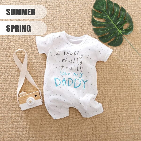 Adorable I love Dad Summer Romper 2 - Minitaq baby kids clothes dress