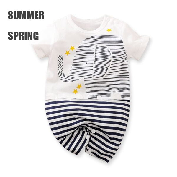 Elephant summer comfortable baby romper 2 - Minitaq baby kids clothes dress