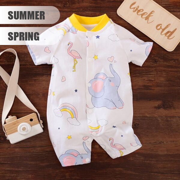 Sweet Rainbow Animal Unisex Romper 2 - Minitaq baby kids clothes dress