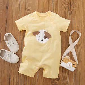 Soft Animal Summer Half Sleeve Cotton Romper 1 - Minitaq baby kids clothes dress