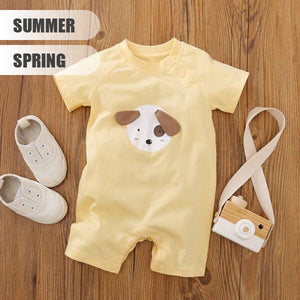 Soft Animal Summer Half Sleeve Cotton Romper 2 - Minitaq baby kids clothes dress