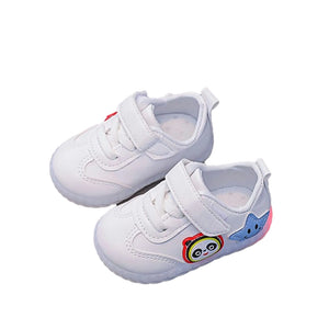 Elegant White Cartoon Kids Shoes with Sole Lights 1 - Minitaq baby kids clothes dress