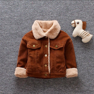 Teddy Collar Baby Jacket in Earth Brown - Minitaq baby kids clothes dress