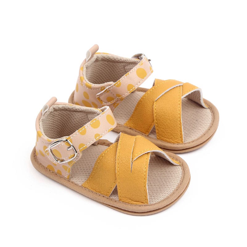 Yellow Strap Style Summer PU Sandal 1 - Minitaq baby kids clothes dress