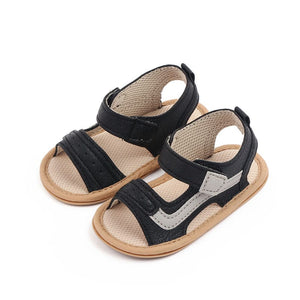 Black Summer Sandal With White Accent 1 - Minitaq baby kids clothes dress