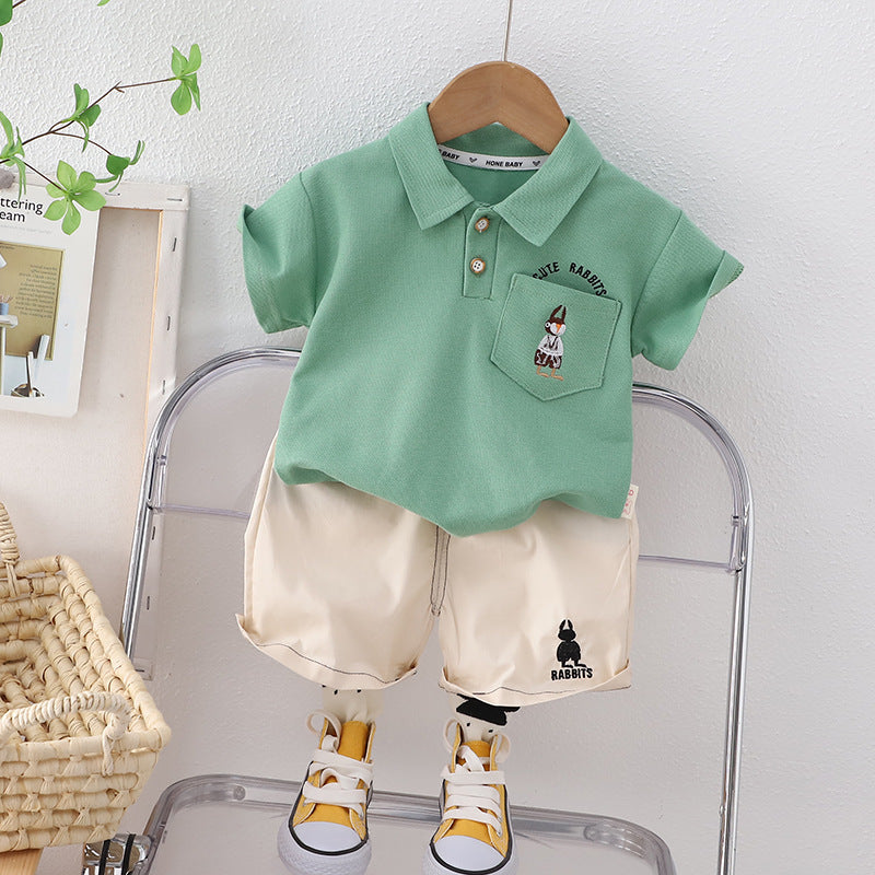 Light Green Polo With Shorts For Toddlers Kids - Minitaq baby kids clothes dress 