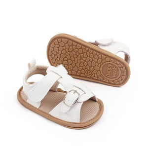 White PU Summer Sandal With Strap 2 - Minitaq baby kids clothes dress