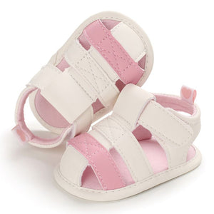 Soft White N Pink Baby Summer Sandals 2 - Minitaq baby kids clothes dress