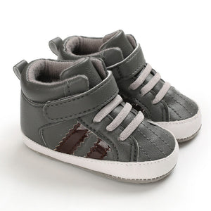 Gray Hook N Loop High Top Baby Shoes 1 - Minitaq baby kids clothes dress