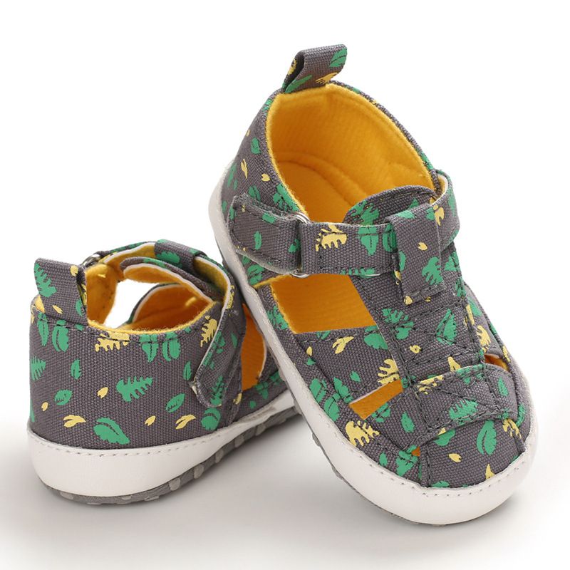 Summer Leaves Gray Casual Baby Shoes 2 - Minitaq baby kids clothes dress