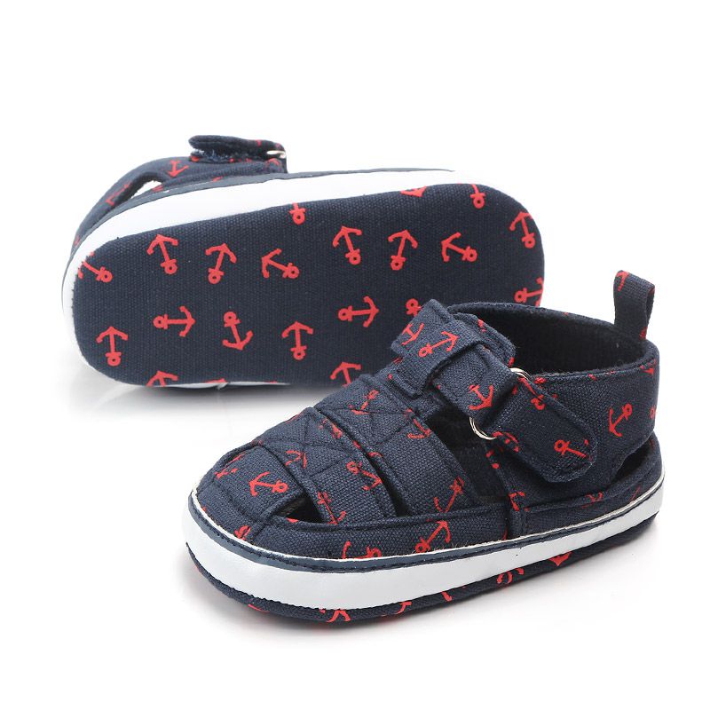 Sailor Anchor Dark Blue Jeans Baby Shoes 2 - Minitaq baby kids clothes dress