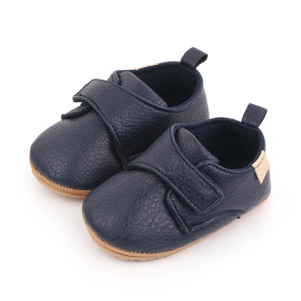 Casual Dark Blue Rubber Sole PU Baby Shoes 1 - Minitaq baby kids clothes dress