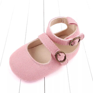 Pink Double Hook N Look Cotton Baby Shoes 2 - Minitaq baby kids clothes dress