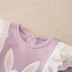 Bunny Winged Shoulders Baby Romper 3 - Minitaq baby kids clothes dress