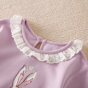 Sweet Little Bunny Purple Baby Romper 3 - Minitaq baby kids clothes dress