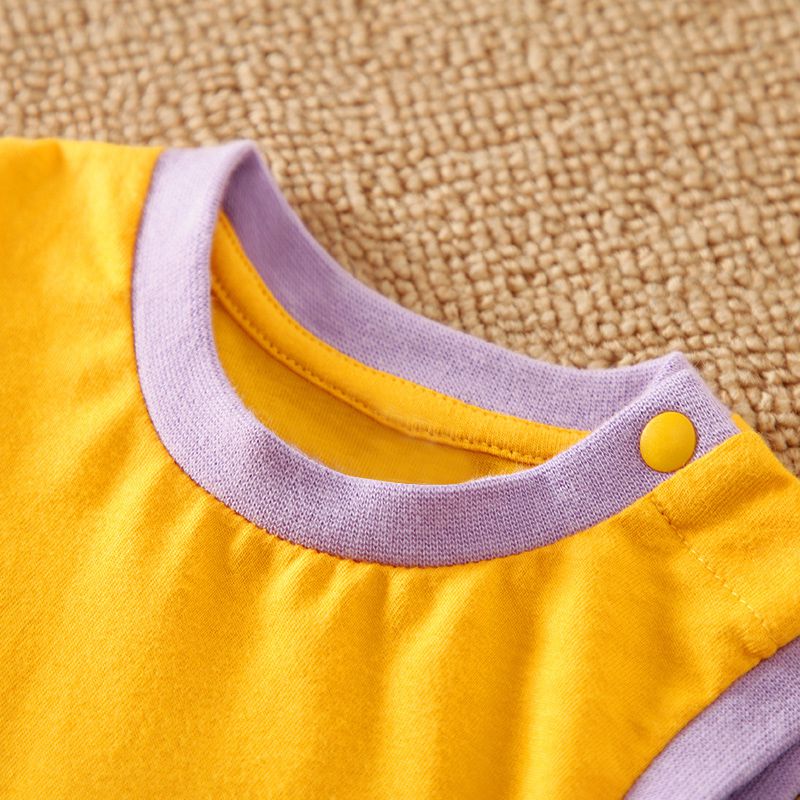 Sport Style Yellow Baby Romper 2 - Minitaq baby kids clothes dress