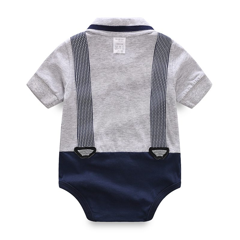 Smart Gray Onesie With Bow Tie 2 - Minitaq baby kids clothes dress