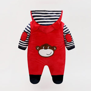 Naughty Monkey Red Winter Romper 8 - Minitaq baby kids clothes dress