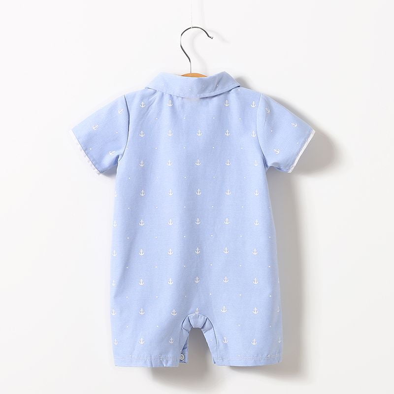 Summer Light Blue Cotton Stylish Romper 8 - Minitaq baby kids clothes dress