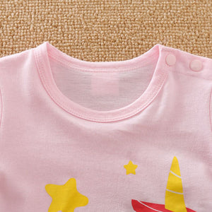 Adorable Unicorn Pink Girl Dress 3 - Minitaq baby kids clothes dress