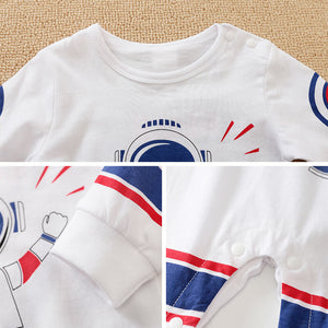 Space Robot Casual Baby Romper With Cap 6 - Minitaq baby kids clothes dress