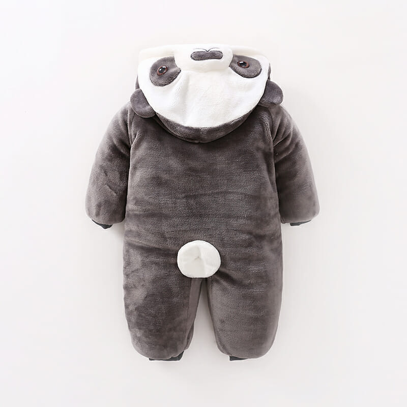 Panda Winter Hooded Baby Romper 7 - Minitaq baby kids clothes dress