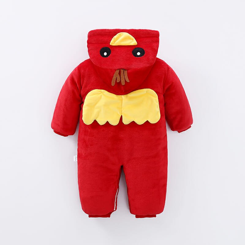 Cute Red Chick Winter Baby Romper 5 - Minitaq baby kids clothes dress