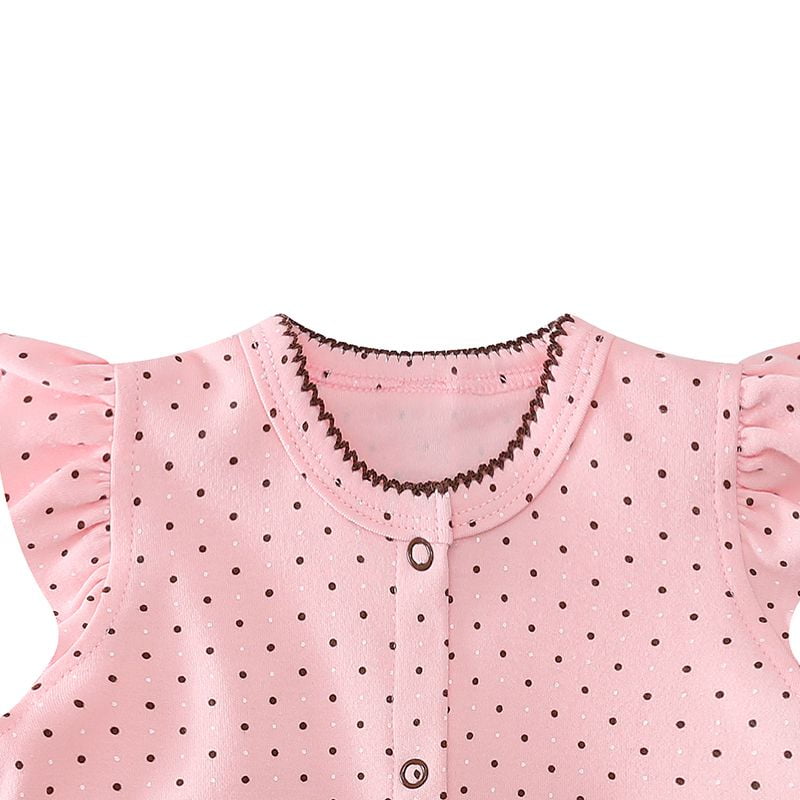 Pink Dots Pattern Design Summer Romper 3 - Minitaq baby kids clothes dress