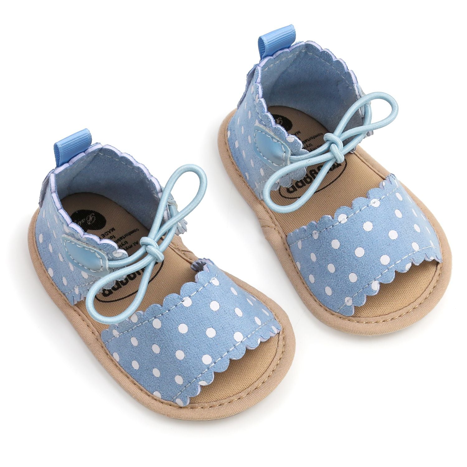 Casual Summer Dots On Light Blue Shoes 2 - Minitaq baby kids clothes dress