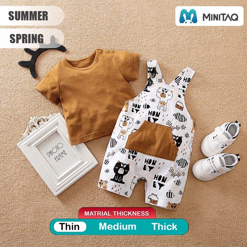 Homey Casual Dungaree Style Baby Dress 2 - Minitaq baby kids clothes dress