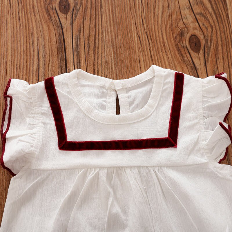 Cute Baby Girl White Dress With Hat 3 - Minitaq baby kids clothes dress