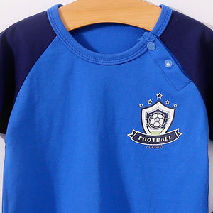 Football Sports Style Blue Shirt And Shorts 3 - Minitaq baby kids clothes dress