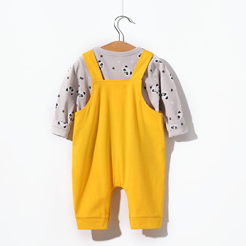 Little Panda Yellow Romper With Cap 9 - Minitaq baby kids clothes dress