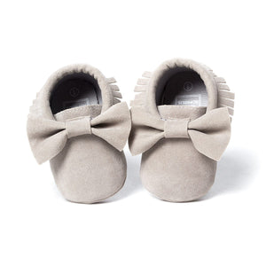 Fancy Gray Tassel Nubuck Baby Shoes 1 - Minitaq baby kids clothes dress