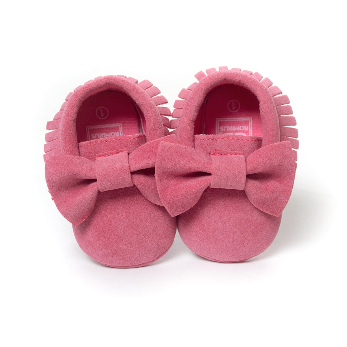 Fancy Pink Tassel Nubuck Baby Shoes 1 - Minitaq baby kids clothes dress