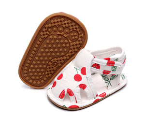 Red Cherry Cotton Summer Baby Shoes 3 - Minitaq baby kids clothes dress