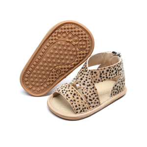 Brown Animalistic Design Baby Summer Sandals 2 - Minitaq baby kids clothes dress