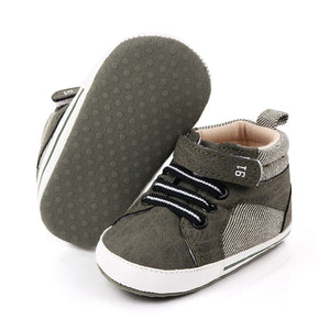 High Top Sneakers Army Green Baby Shoes 3 - Minitaq baby kids clothes dress