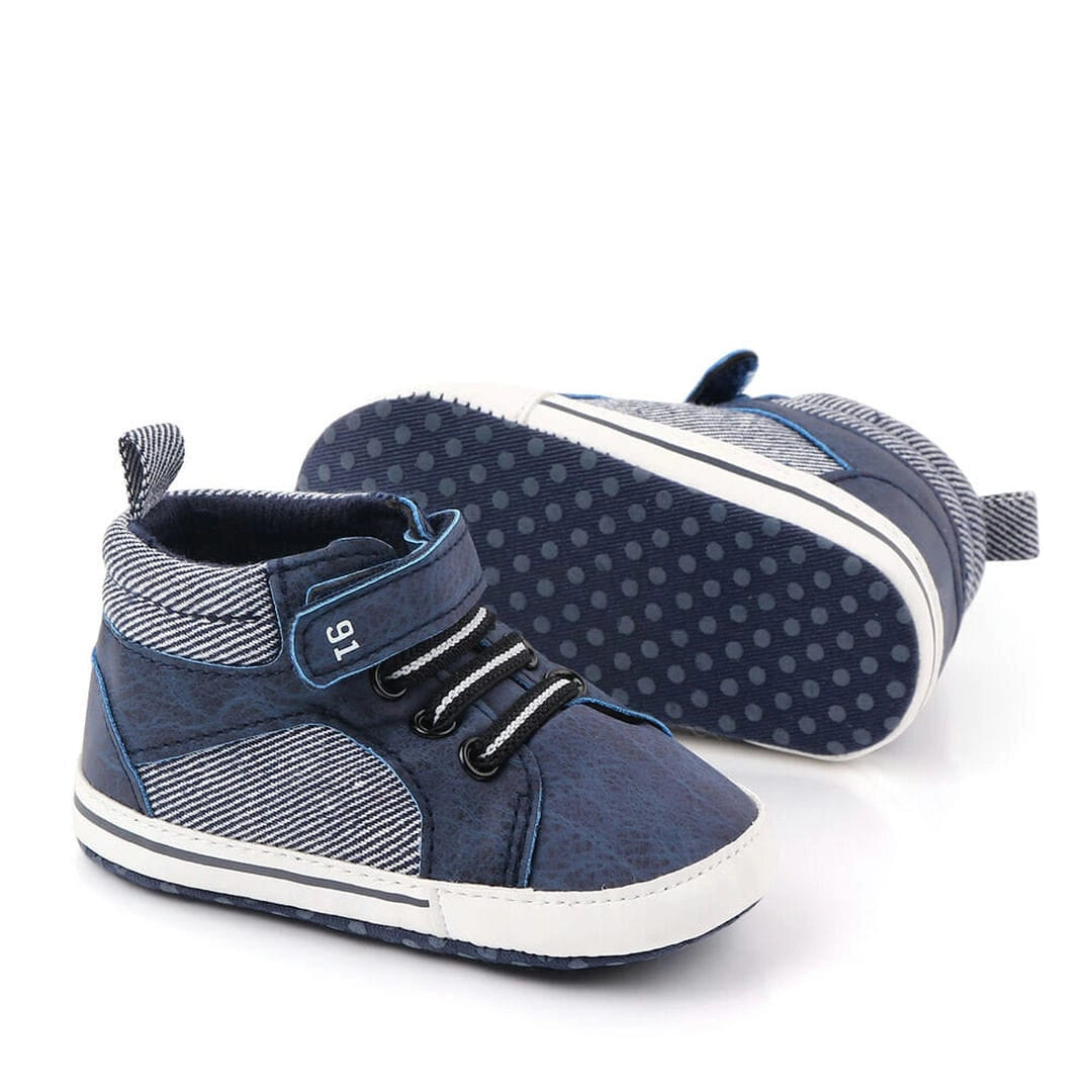 High Top Sneakers Blue Baby Shoes 2 - Minitaq baby kids clothes dress