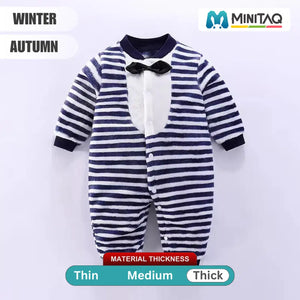 Sailor Blue Striped Formal Baby Romper 22 - Minitaq baby kids clothes dress