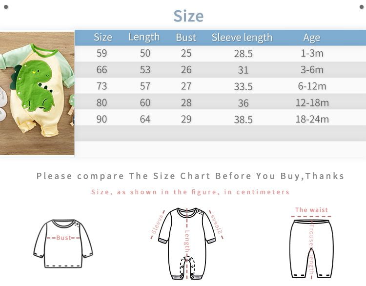 Baby Romper With Green Dinosaur Pattern 7 - Minitaq baby kids clothes dress