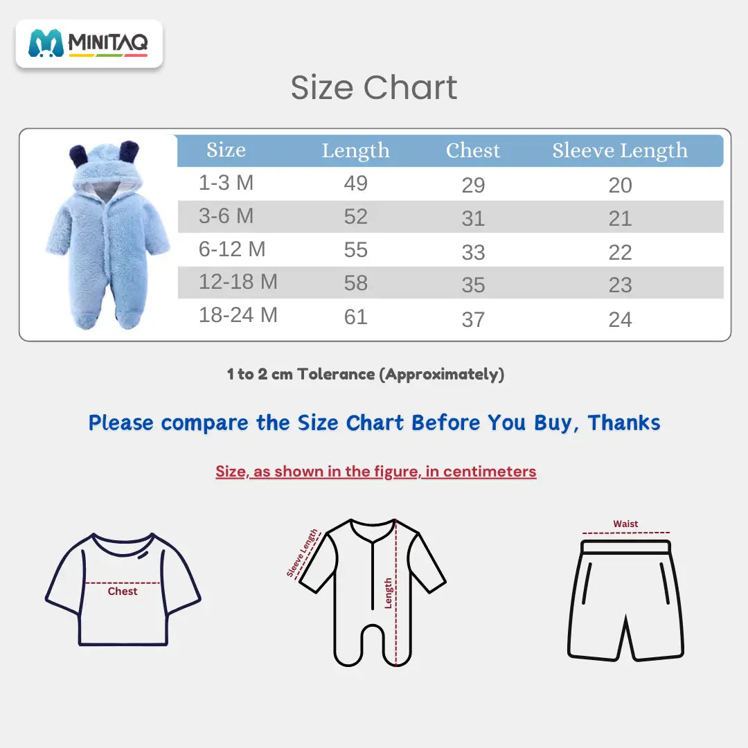 Light Blue Hooded Baby Romper 26 - Minitaq baby kids clothes dress