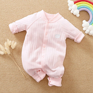 Soft Pink Cotton Baby Girl Romper 1 - Minitaq baby kids clothes dress