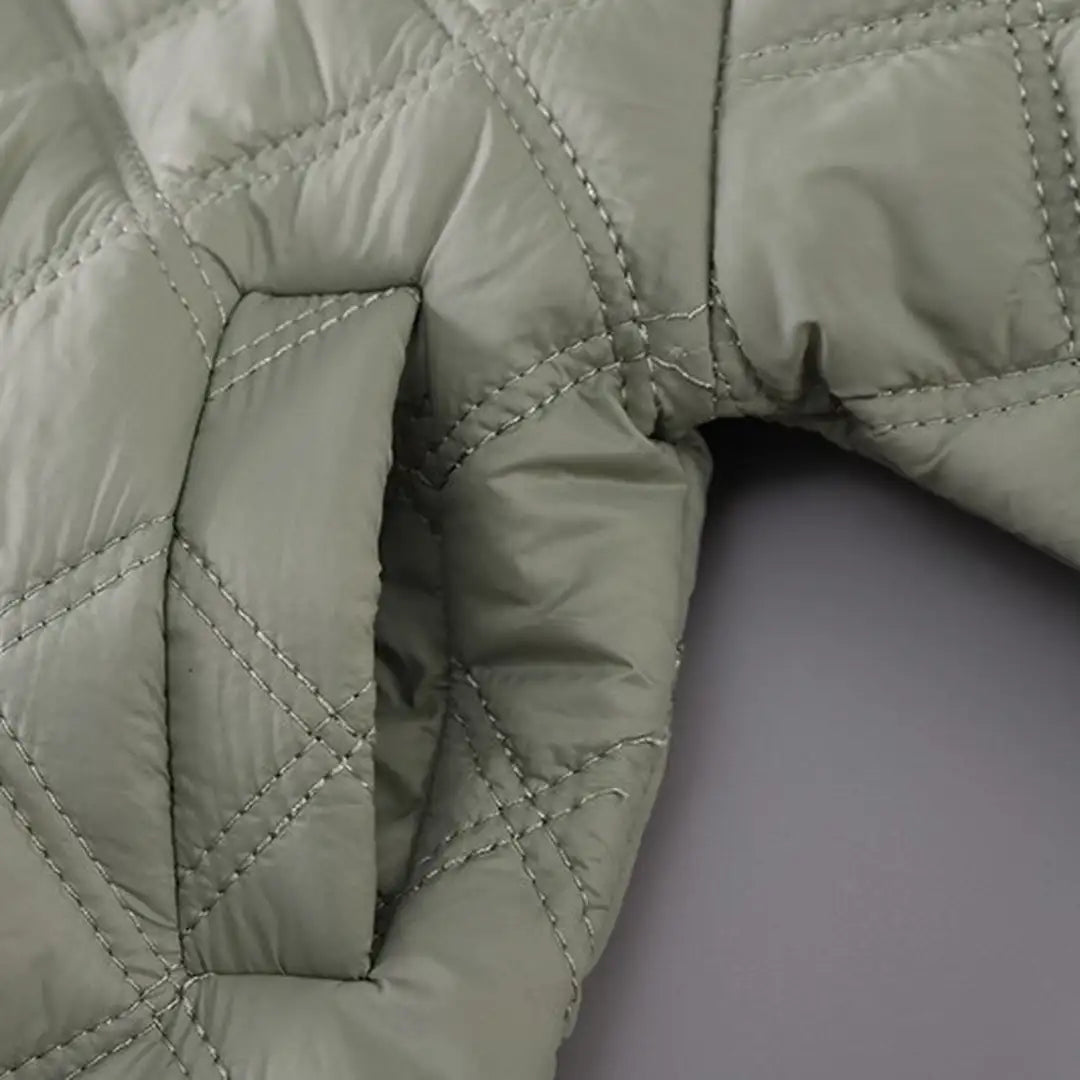 Olive Green Quilted Puffer Jacket N Pants 2pcs Set - Minitaq baby kids clothes dress