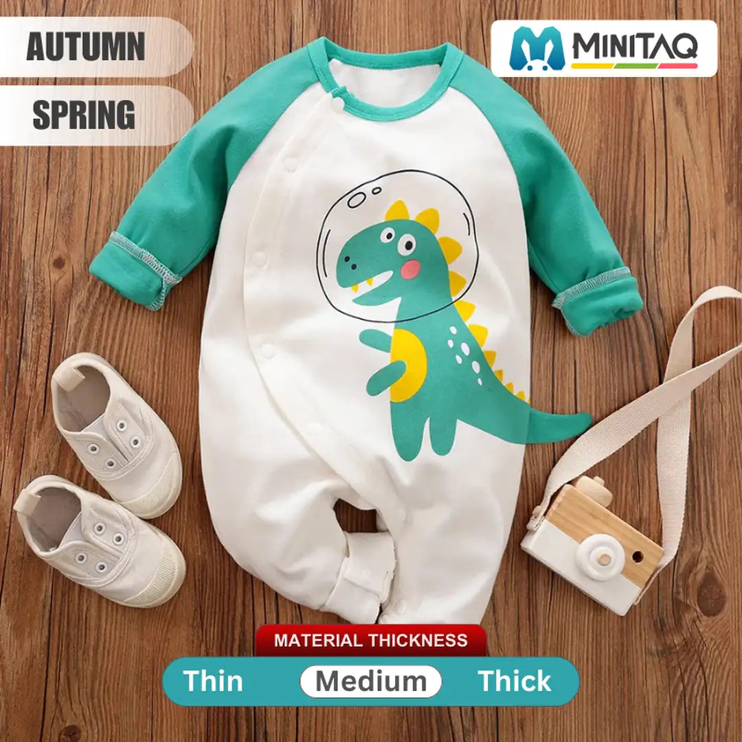 Happy Dino Casual Baby Romper 2 - Minitaq baby kids clothes dress