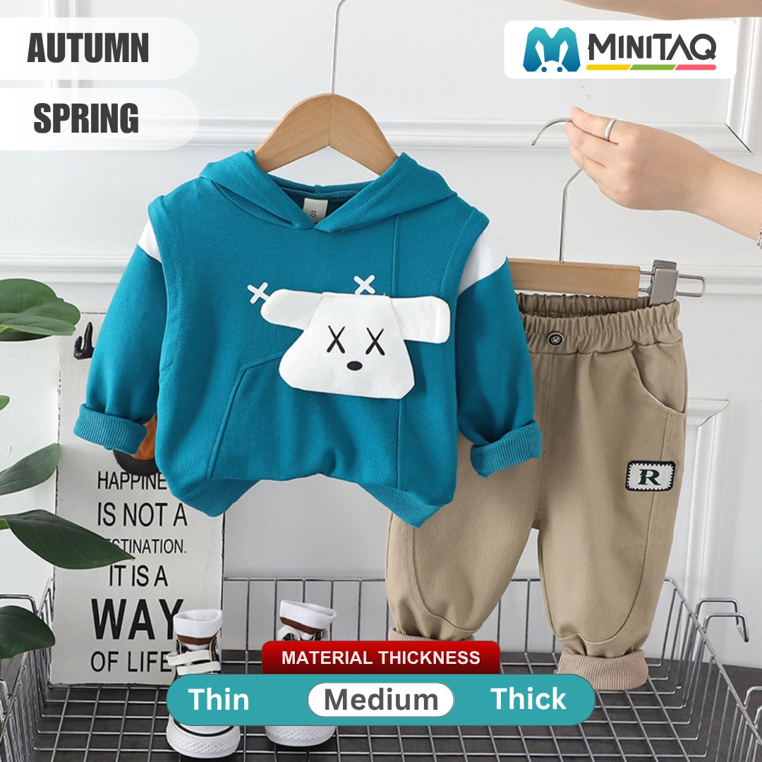 Cozy Bear Face Hoodie N Jogger Pants Set For Kids - Minitaq baby kids clothes dress