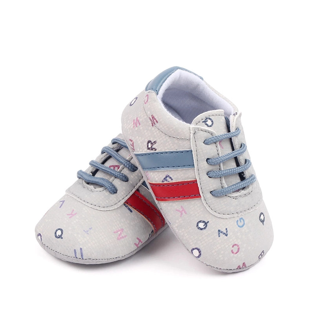 Alphabetical Pattern Baby Shoes with Red and Blue Stripes 2 - Minitaq baby kids clothes dress