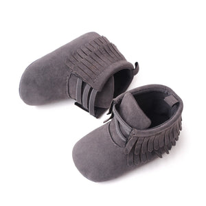 Trendy Soft Grey High Ankle Baby Shoes 2 - Minitaq baby kids clothes dress